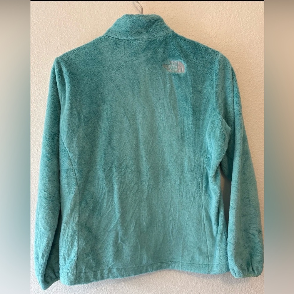 The North Face Women’s Osito Fleece Jacket Small Teal Full Zip Cozy Plush - Picture 4 of 8